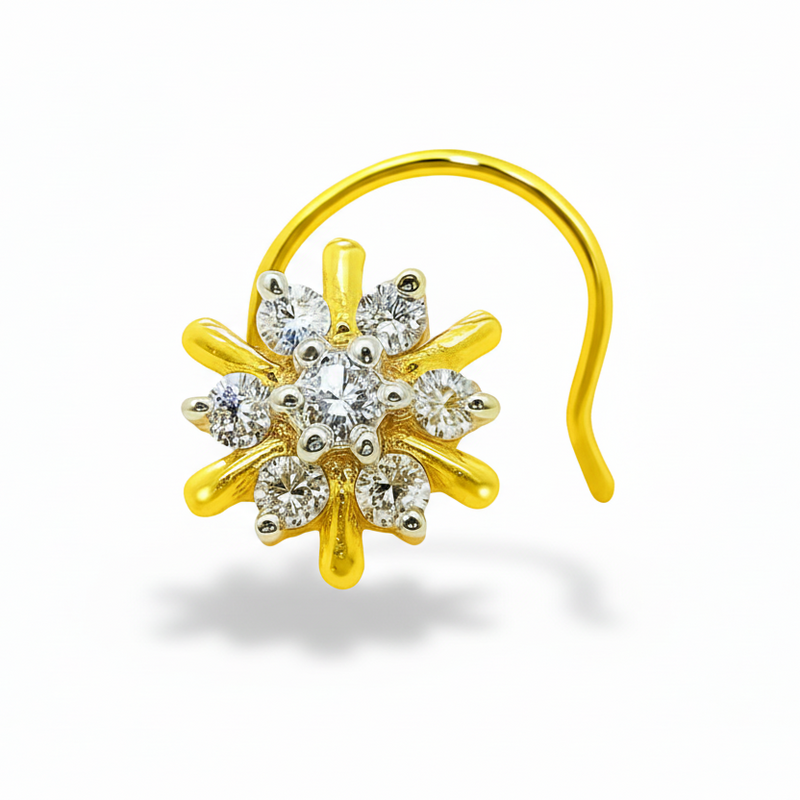 Radiant Starburst Lab Grown Diamond Nosepin
