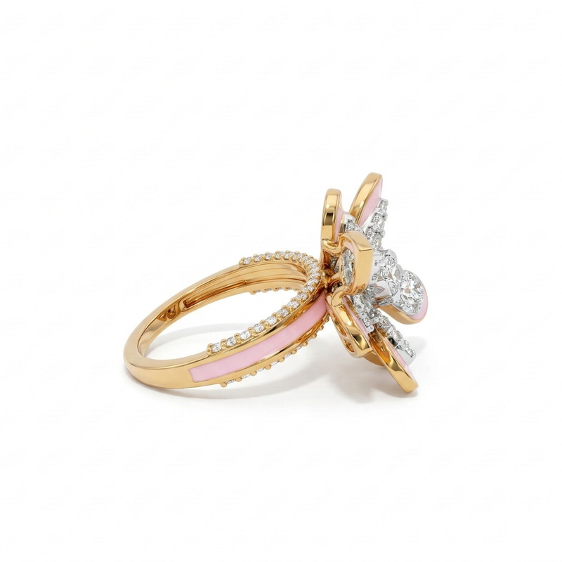 Pink Petal Radiance Lab Grown Diamond Ring