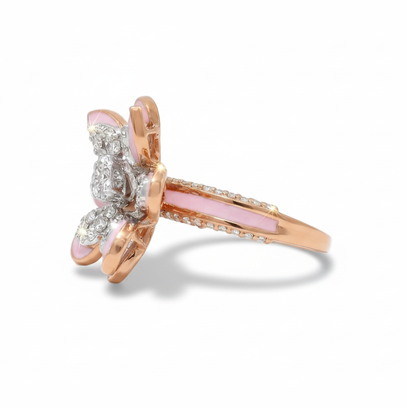 Pink Petal Radiance Lab Grown Diamond Ring