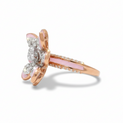 Pink Petal Radiance Lab Grown Diamond Ring