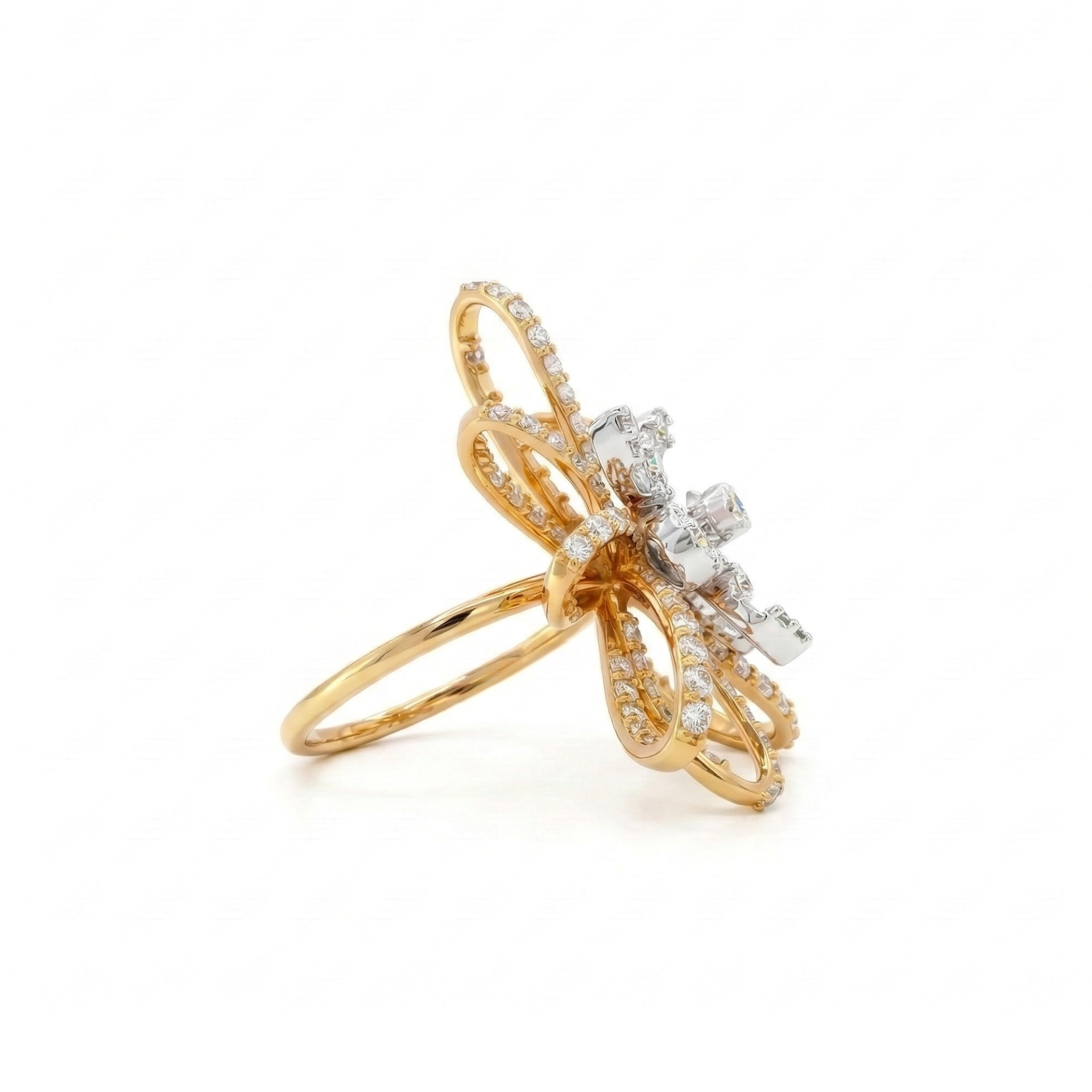 Ribbon Bloom Lab Grown Diamond Ring
