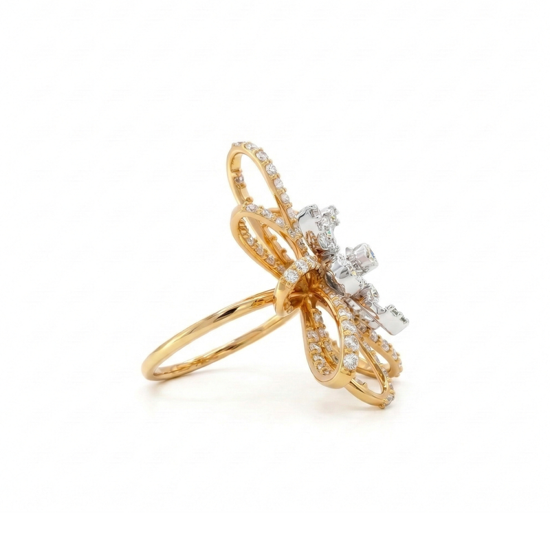 Ribbon Bloom Lab Grown Diamond Ring