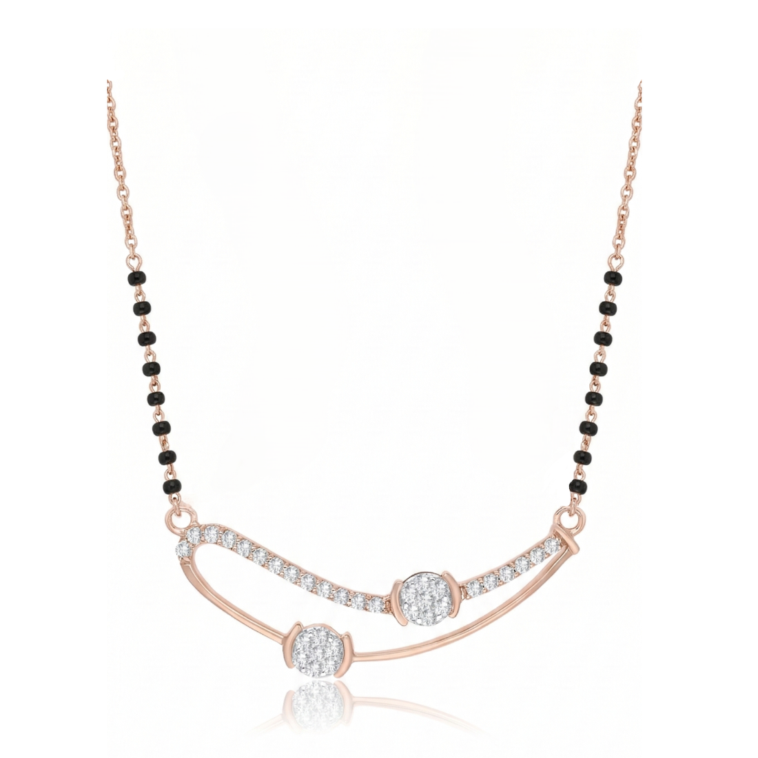 Divinara Curve Lab Grown Diamond Mangalsutra