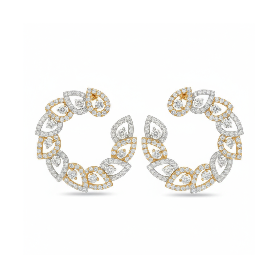 Aurelia Petal Lab Grown Diamond Earrings