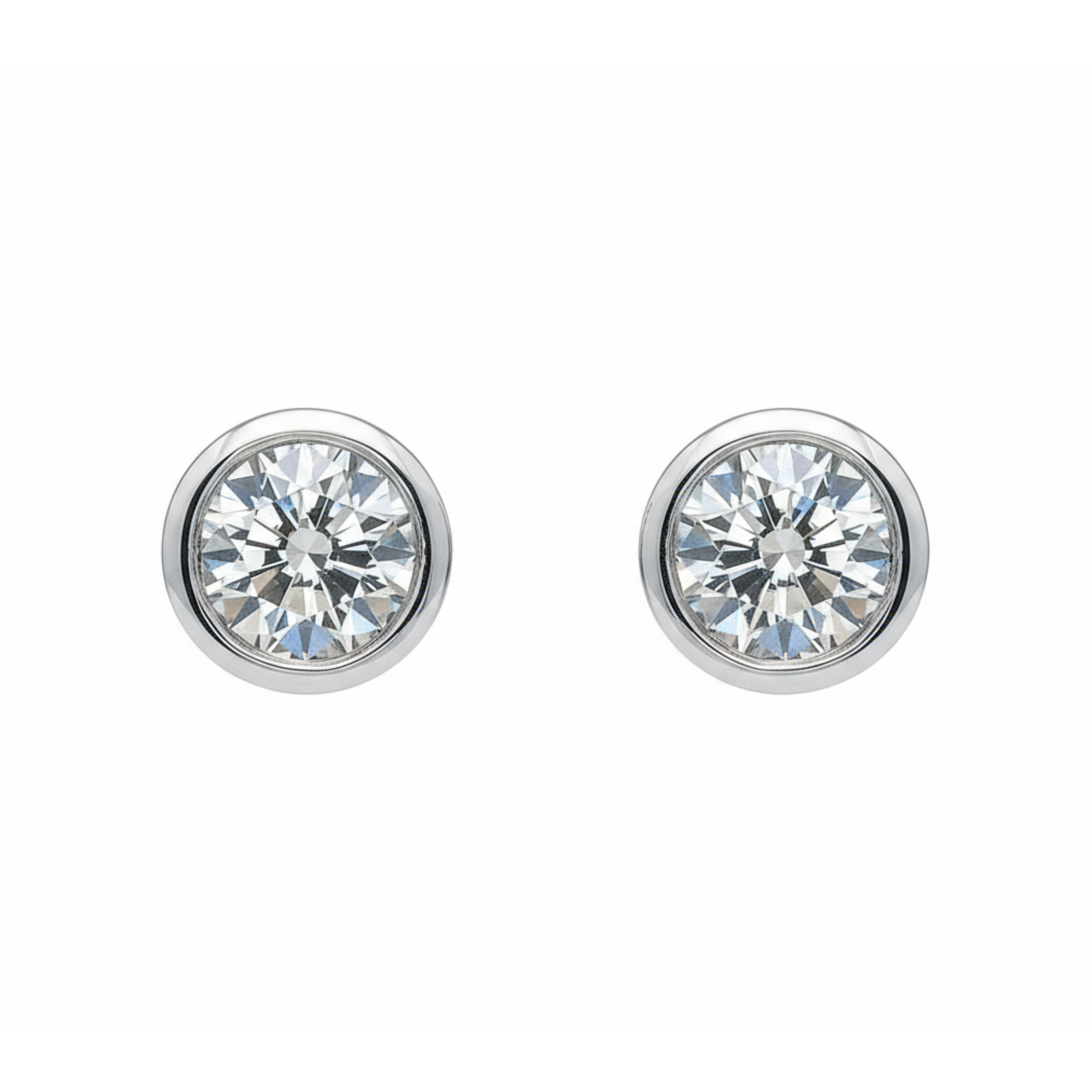 Infinity Bezel Lab Grown Diamond Earrings