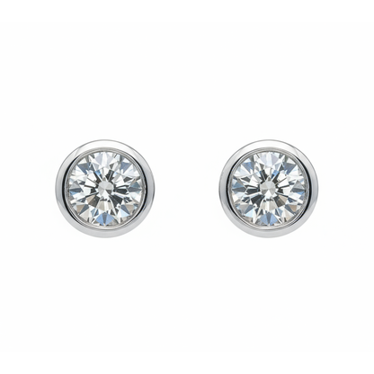 Infinity Bezel Lab Grown Diamond Earrings