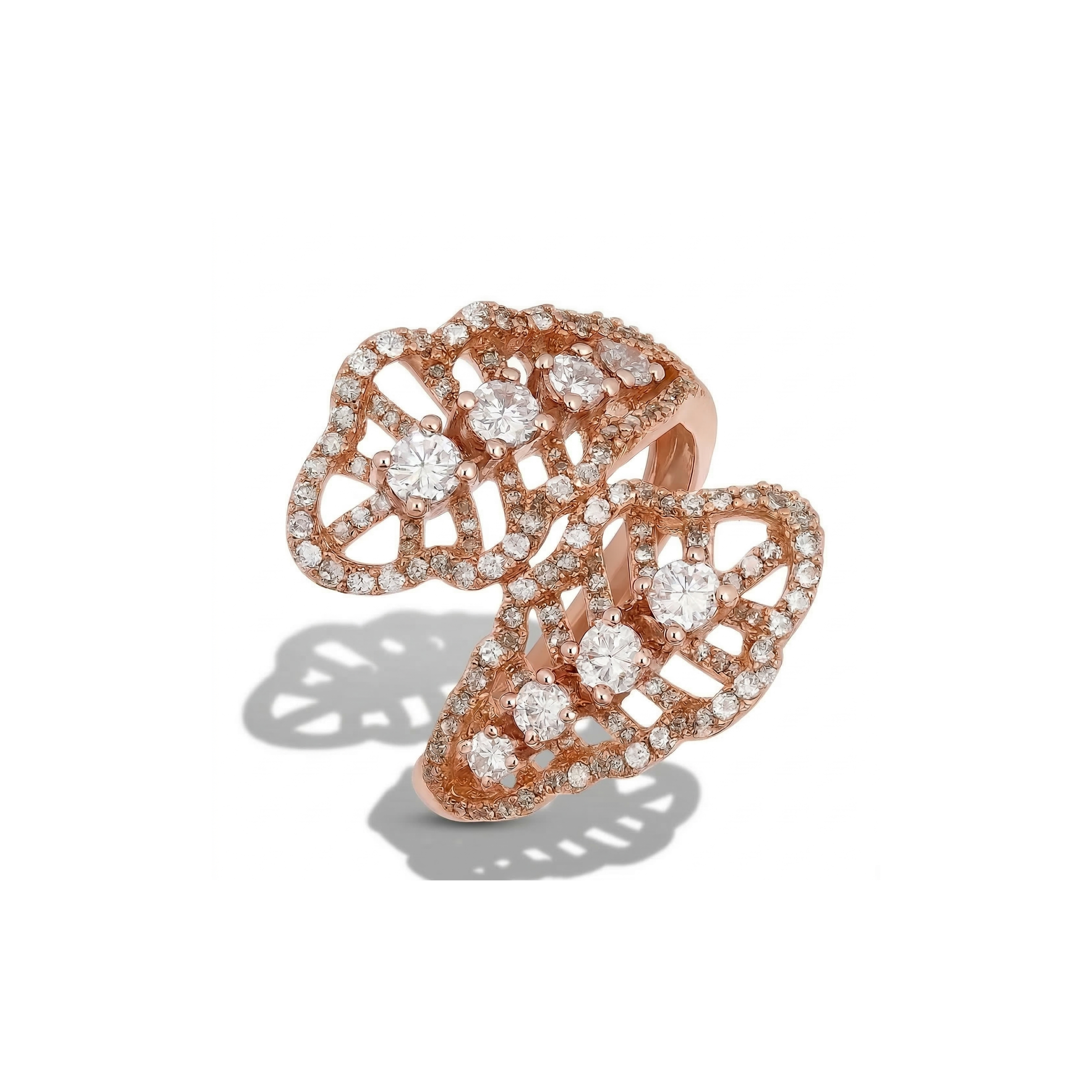 Papillon Bypass Lab Grown Diamond Ring