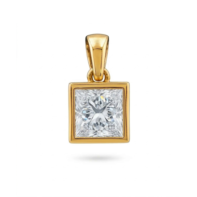 Iconic Princess Solitaire Lab Grown Diamond Pendant