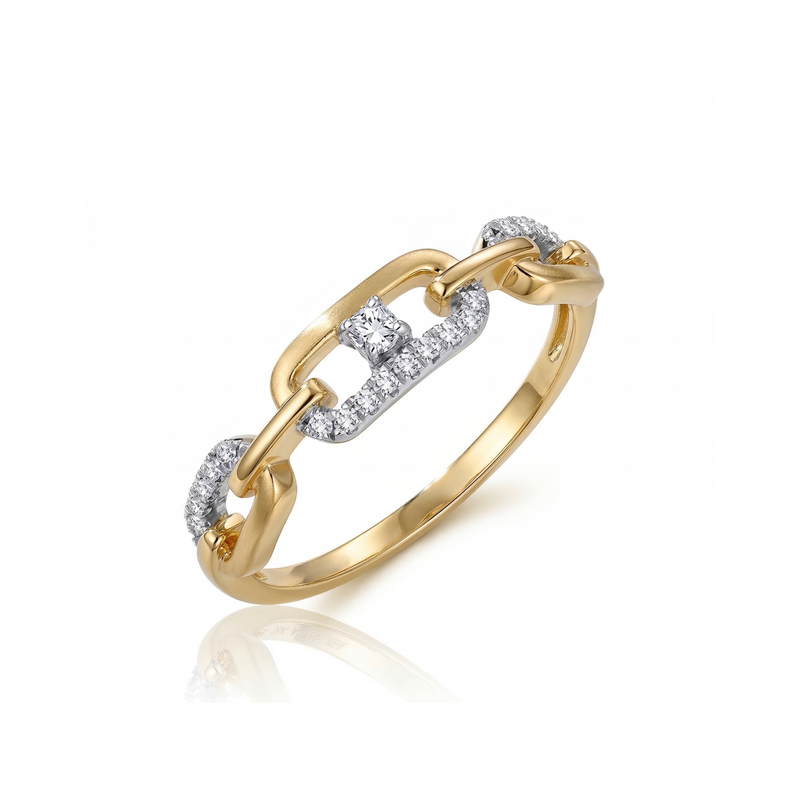 Flux Interlock Lab Grown Diamond Ring