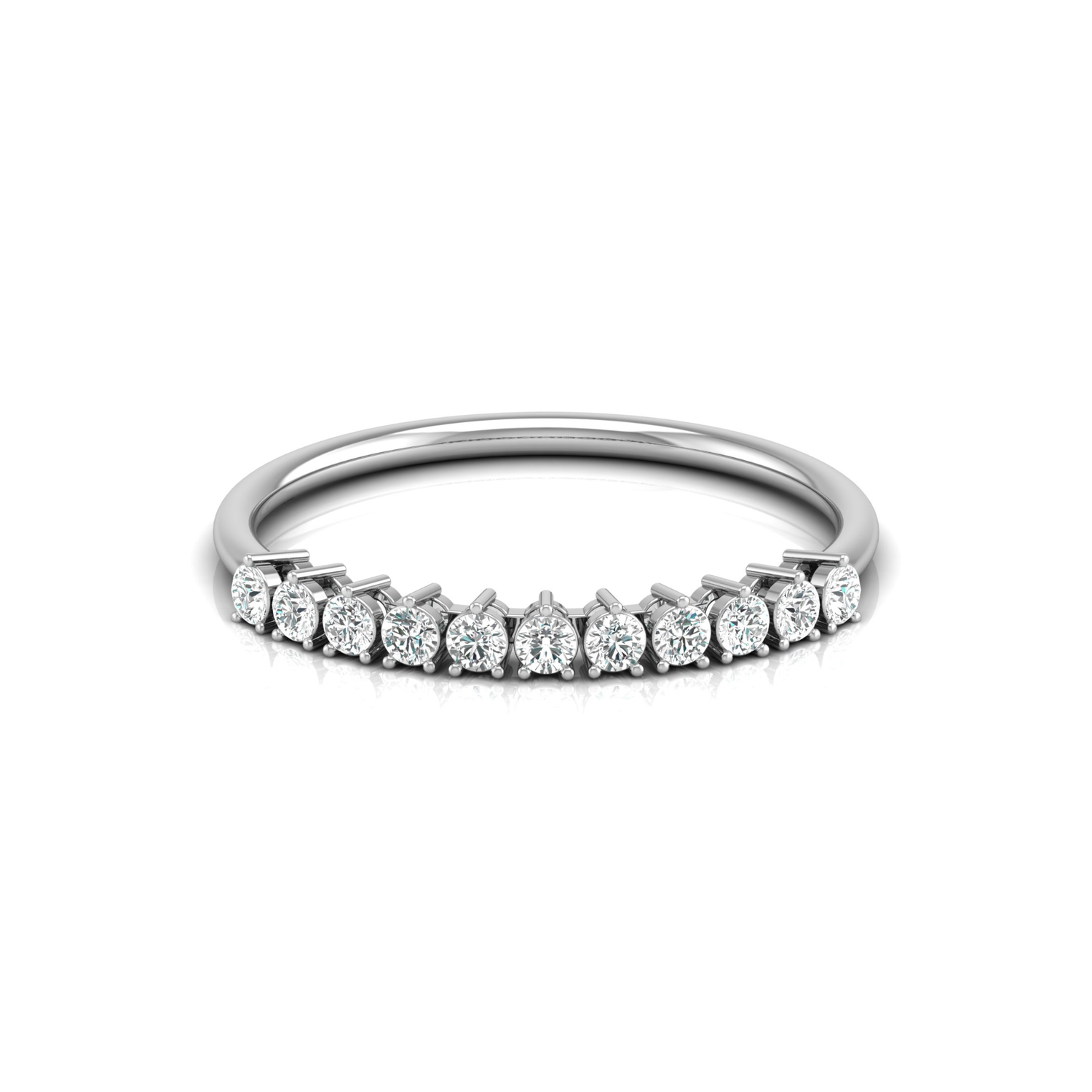 Echo Platinum Plated Lab Grown Diamond Ring