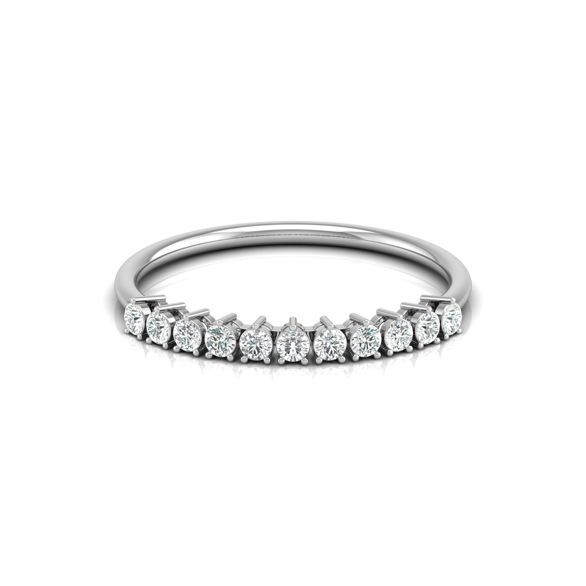 Echo Platinum Plated Lab Grown Diamond Ring