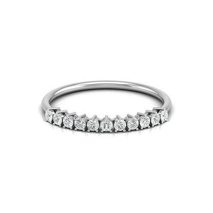 Echo Platinum Plated Lab Grown Diamond Ring
