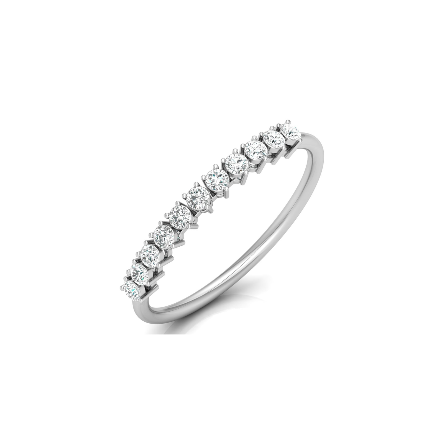 Echo Platinum Plated Lab Grown Diamond Ring