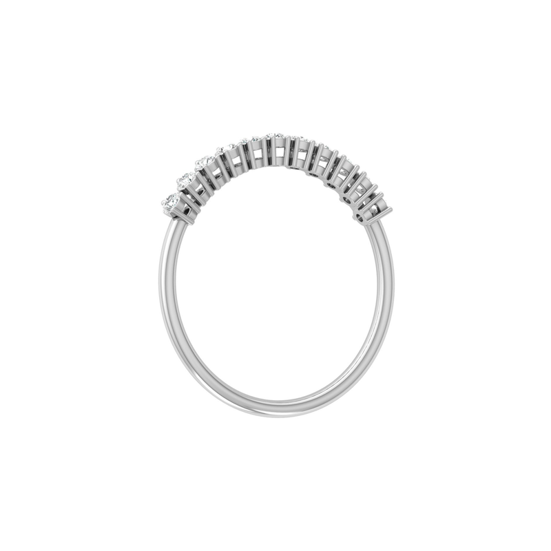 Echo Platinum Plated Lab Grown Diamond Ring