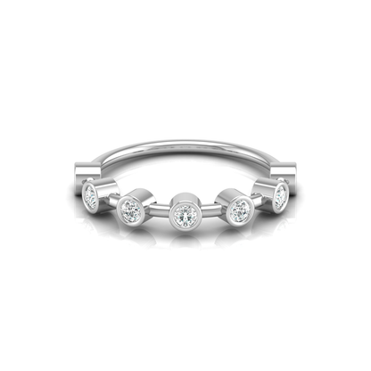 Dot Link Platinum Plated Lab Grown Diamond Ring
