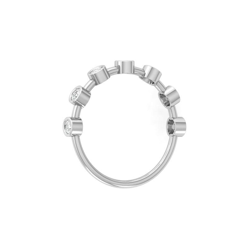 Dot Link Platinum Plated Lab Grown Diamond Ring