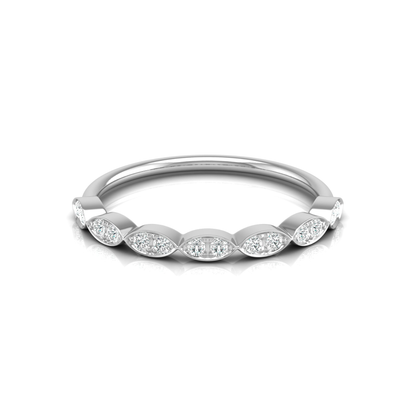 Ellipse Platinum Plated Lab Grown Diamond Ring