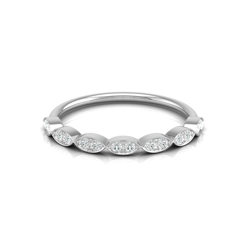 Ellipse Platinum Plated Lab Grown Diamond Ring