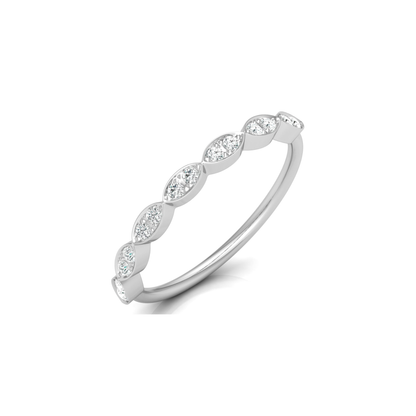 Ellipse Platinum Plated Lab Grown Diamond Ring