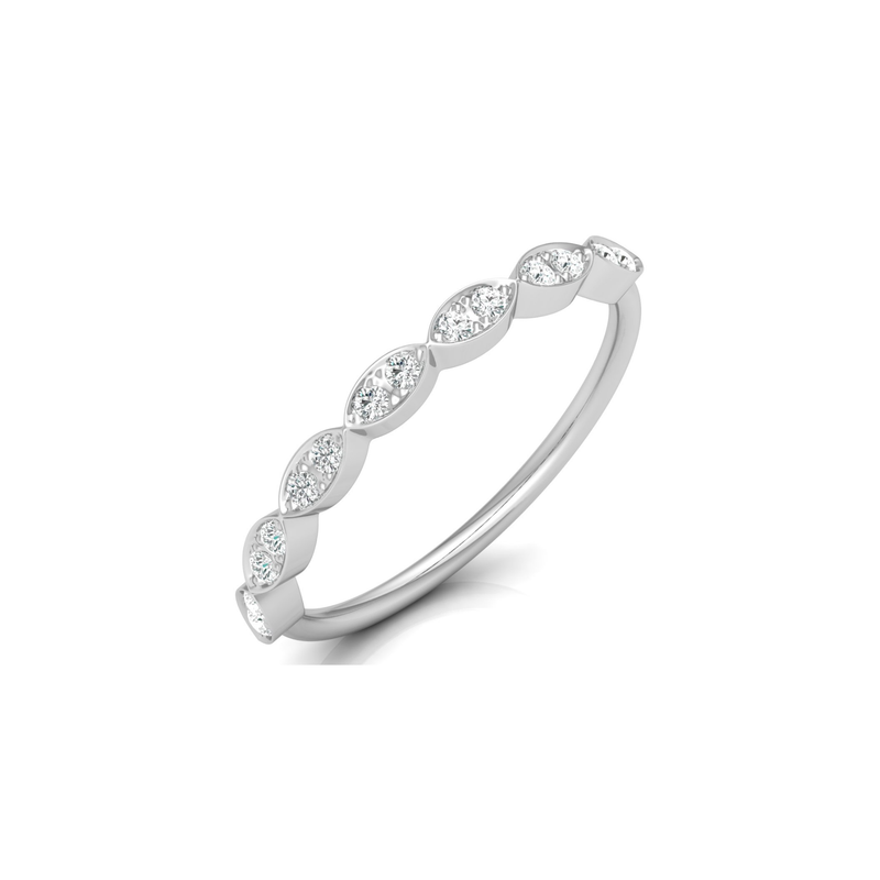 Ellipse Platinum Plated Lab Grown Diamond Ring
