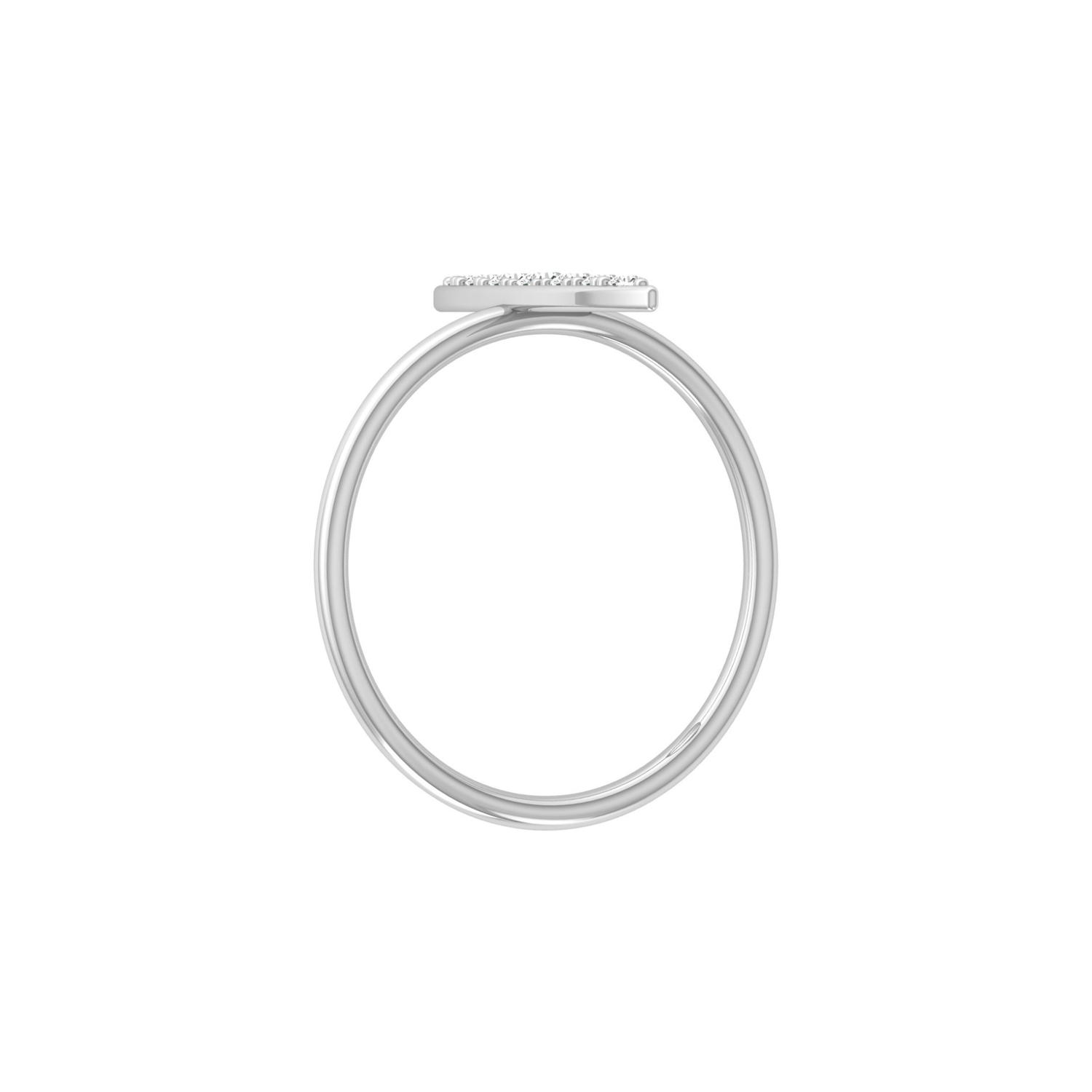 Pulse Point Platinum Plated Lab Grown Diamond Ring