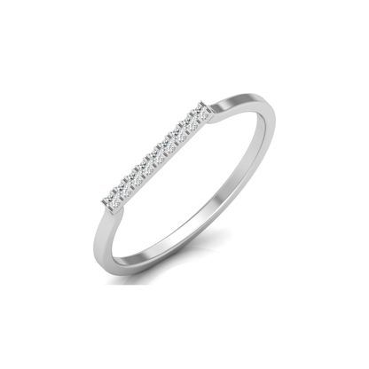 Interval Platinum Plated Lab Grown Diamond Ring