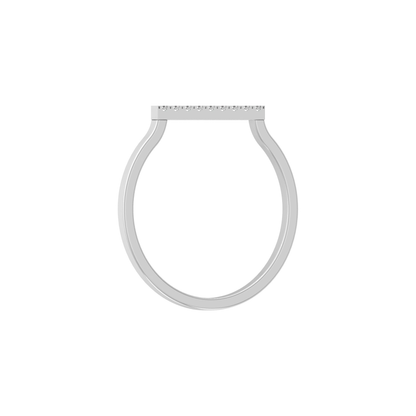 Interval Platinum Plated Lab Grown Diamond Ring