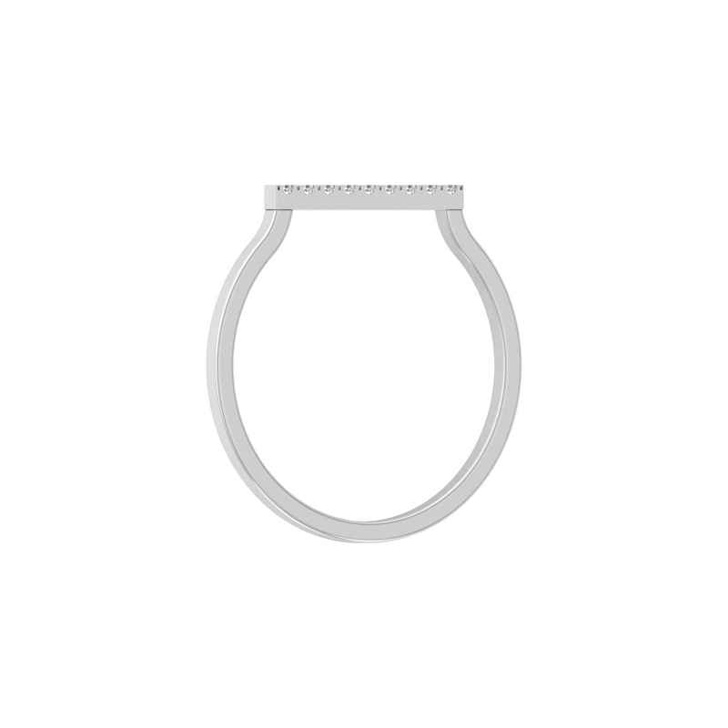 Interval Platinum Plated Lab Grown Diamond Ring