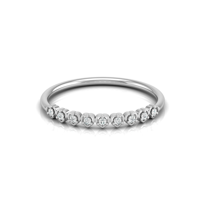 Heartbeat Platinum Plated Lab Grown Diamond Ring