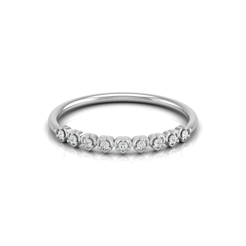 Heartbeat Platinum Plated Lab Grown Diamond Ring