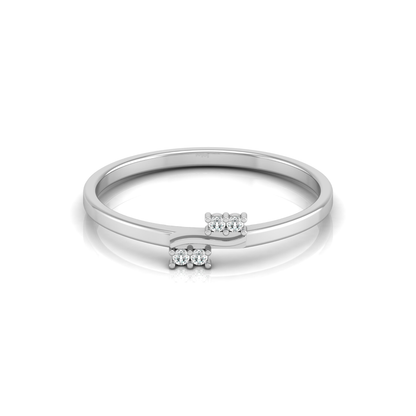 Duo Drift Platinum Plated Lab Grown Diamond Ring