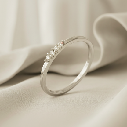 Core Four Platinum Plated Lab Grown Diamond Ring