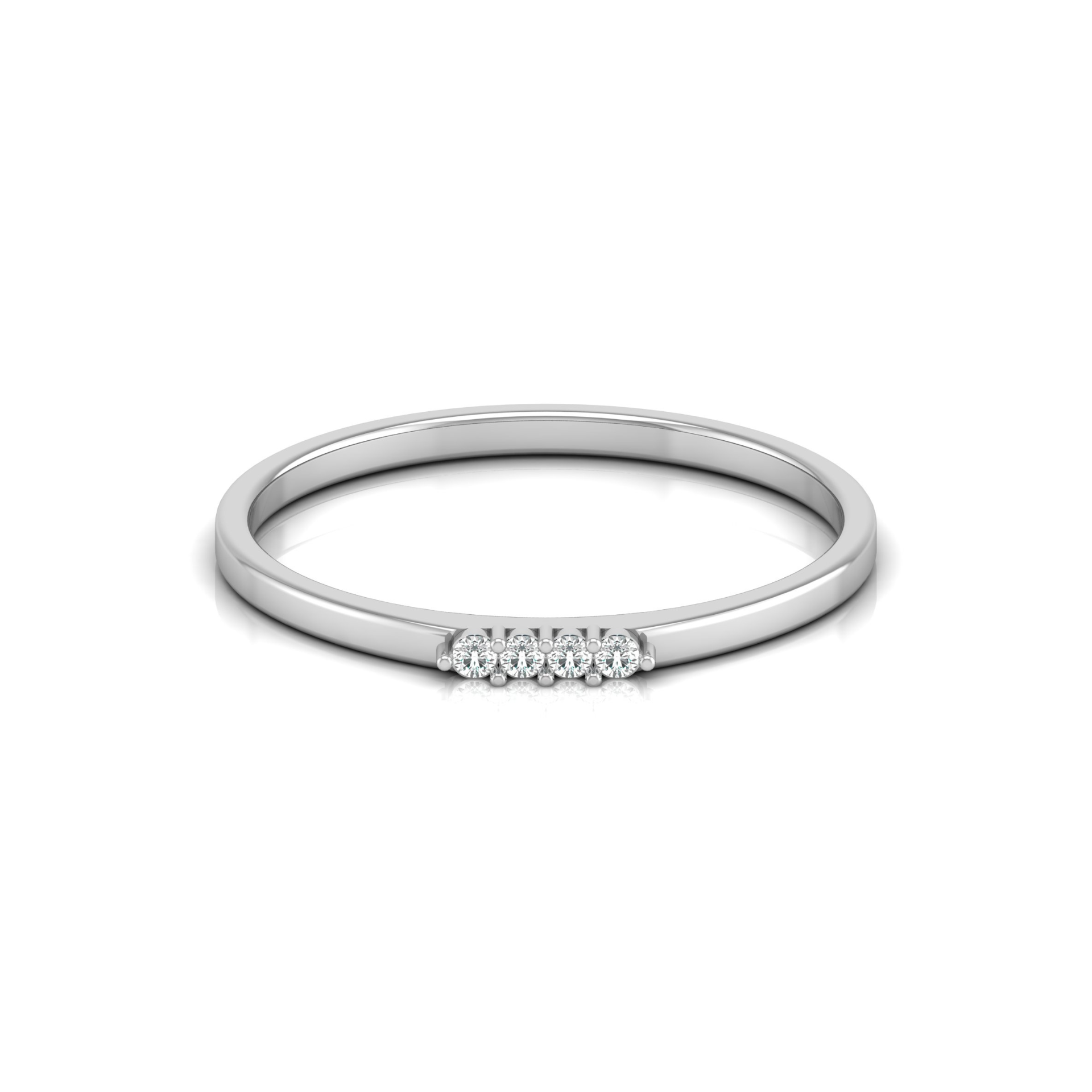 Core Four Platinum Plated Lab Grown Diamond Ring
