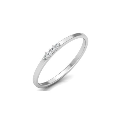 Core Four Platinum Plated Lab Grown Diamond Ring