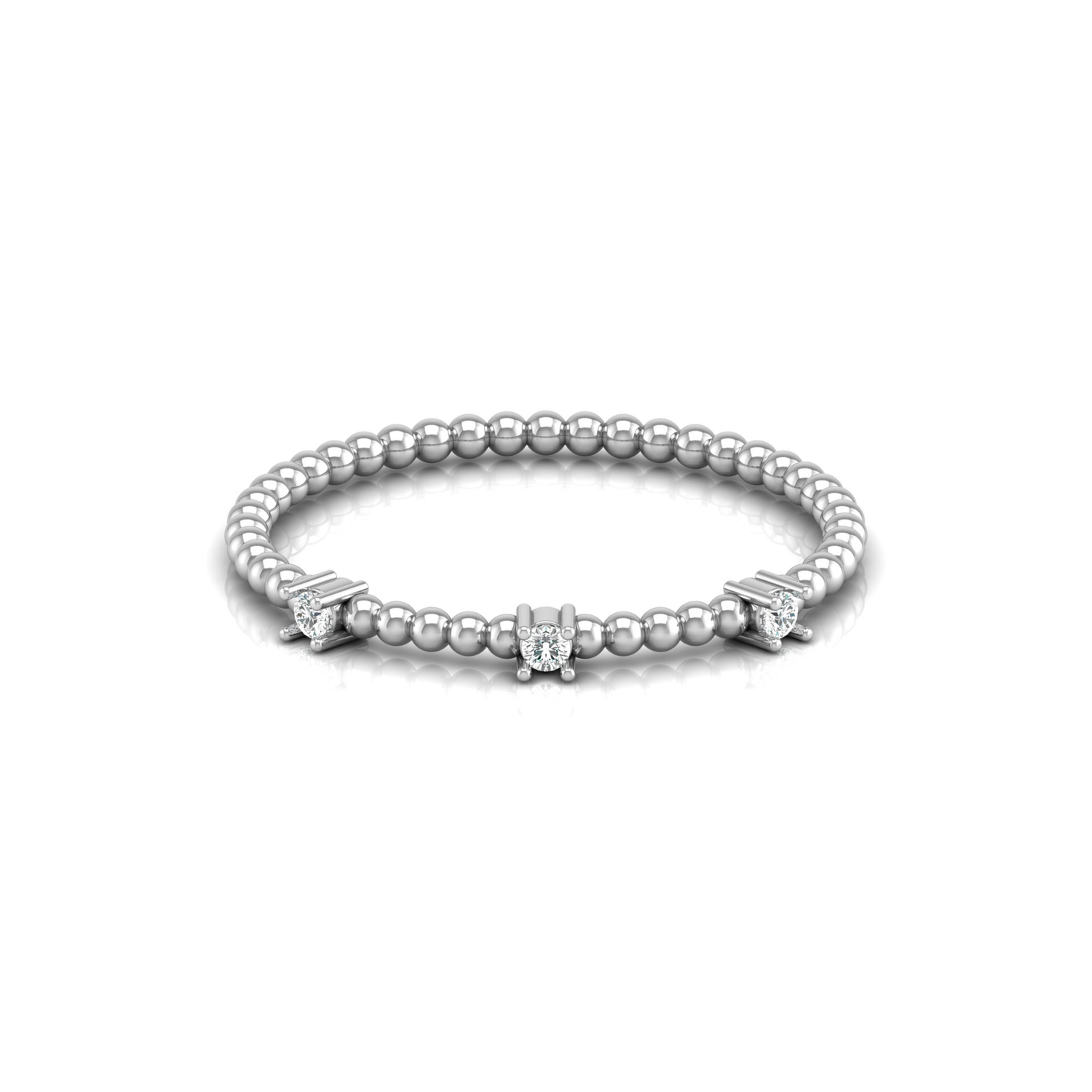 Comet Trail Platinum Plated Lab Grown Diamond Ring