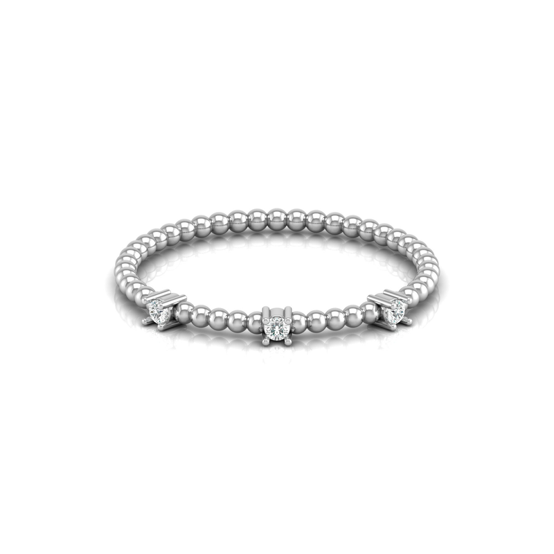 Comet Trail Platinum Plated Lab Grown Diamond Ring