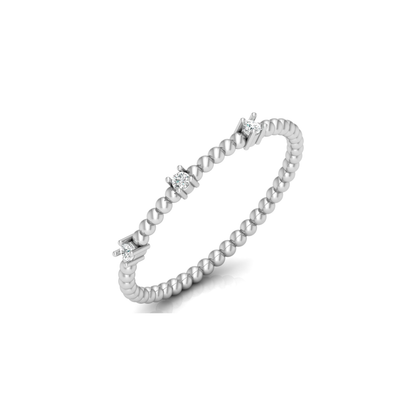Comet Trail Platinum Plated Lab Grown Diamond Ring