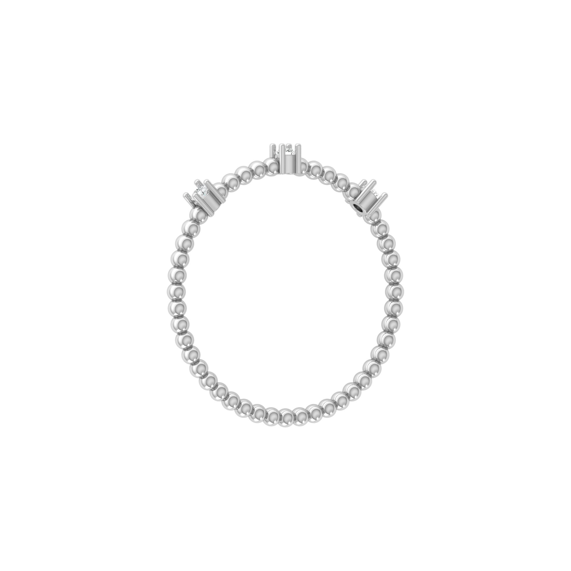 Comet Trail Platinum Plated Lab Grown Diamond Ring