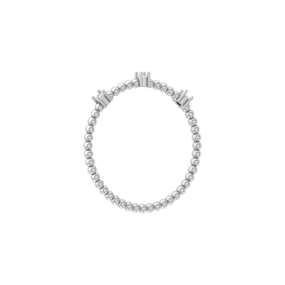 Comet Trail Platinum Plated Lab Grown Diamond Ring