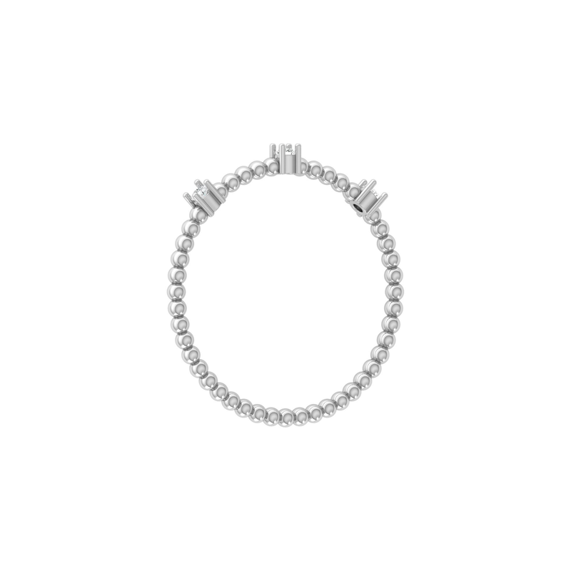 Comet Trail Platinum Plated Lab Grown Diamond Ring