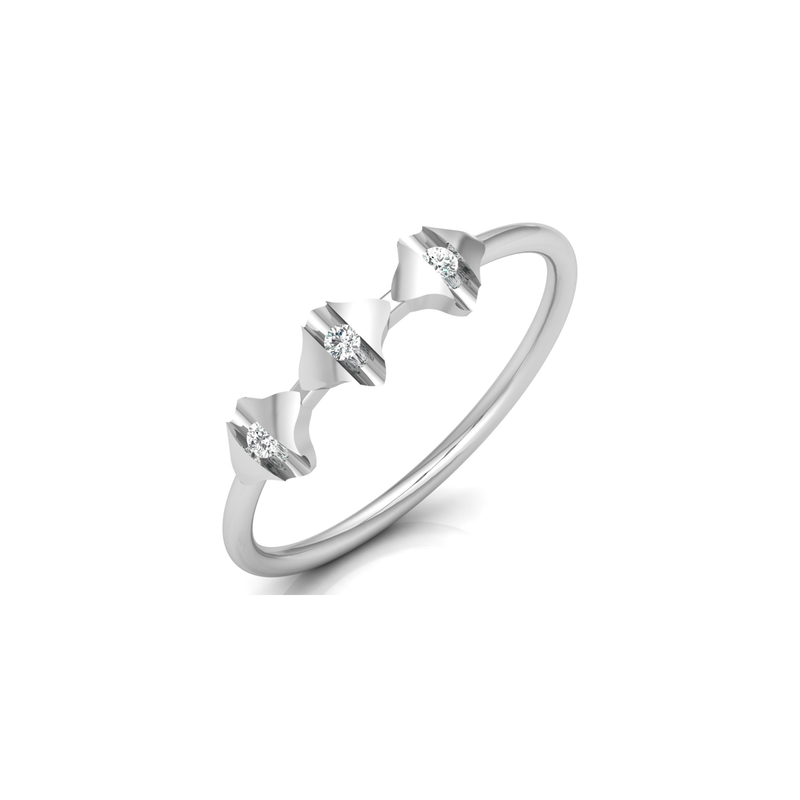 Shield Sequence Platinum Plated Lab Grown Diamond Ring