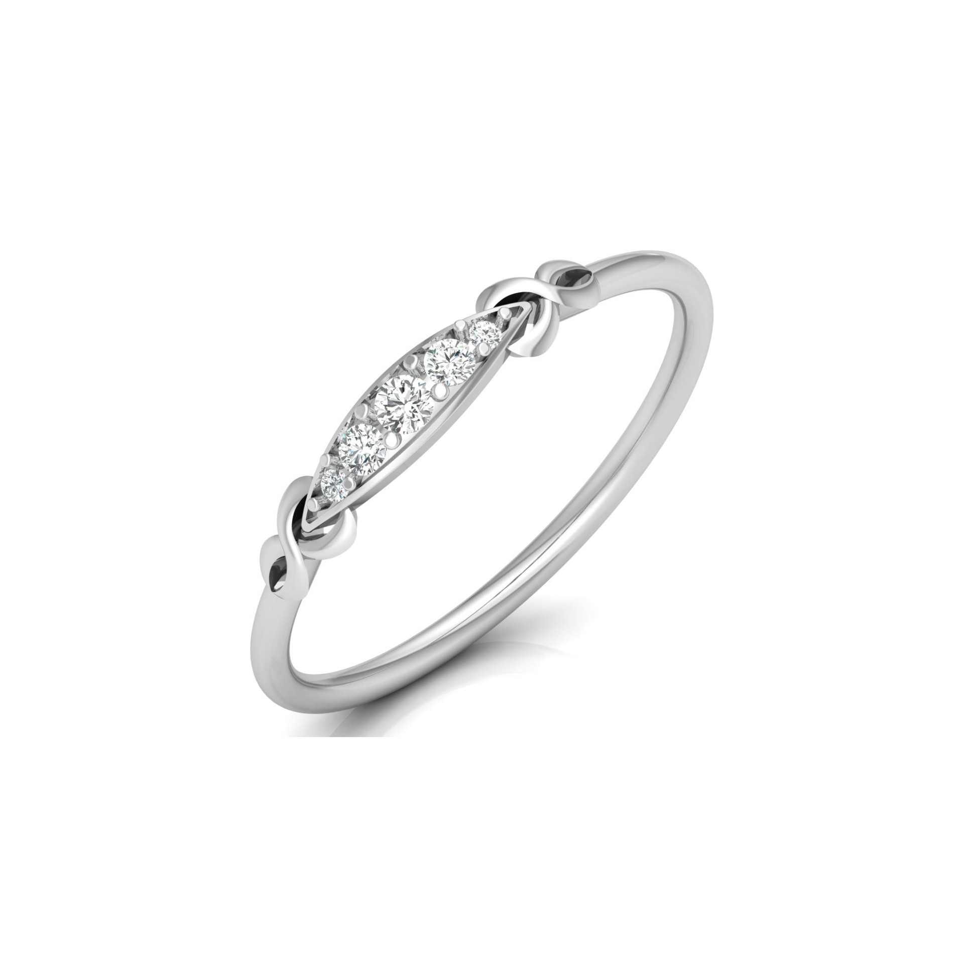 Boundless Arc Platinum Plated Lab Grown Diamond Ring