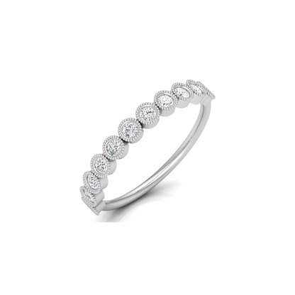 Petite Halo Platinum Plated Lab Grown Diamond Ring