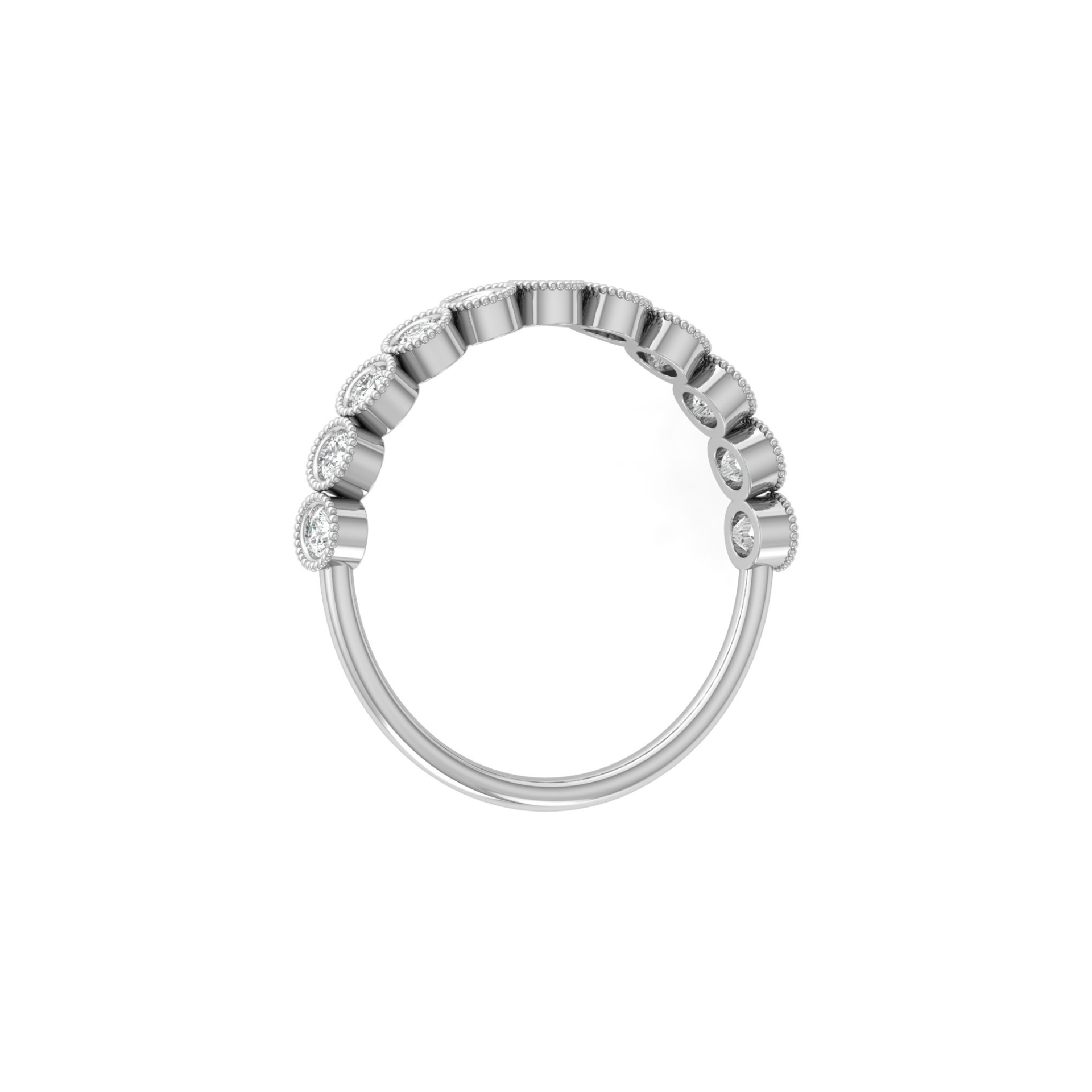 Petite Halo Platinum Plated Lab Grown Diamond Ring