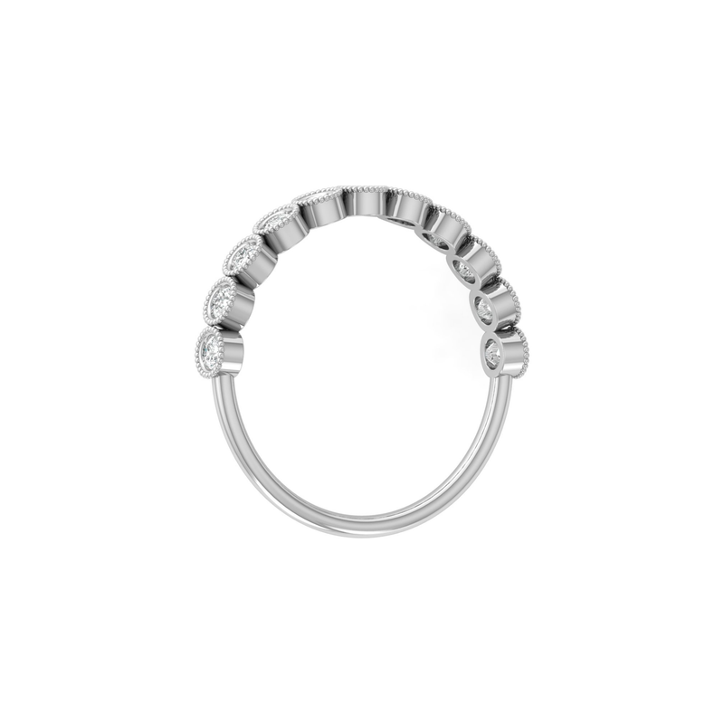 Petite Halo Platinum Plated Lab Grown Diamond Ring