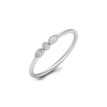 Sphere Sequence Platinum Plated Lab Grown Diamond Ring