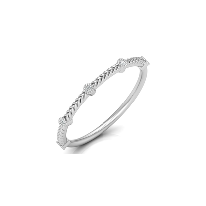 Harvest Vine Platinum Plated Lab Grown Diamond Ring