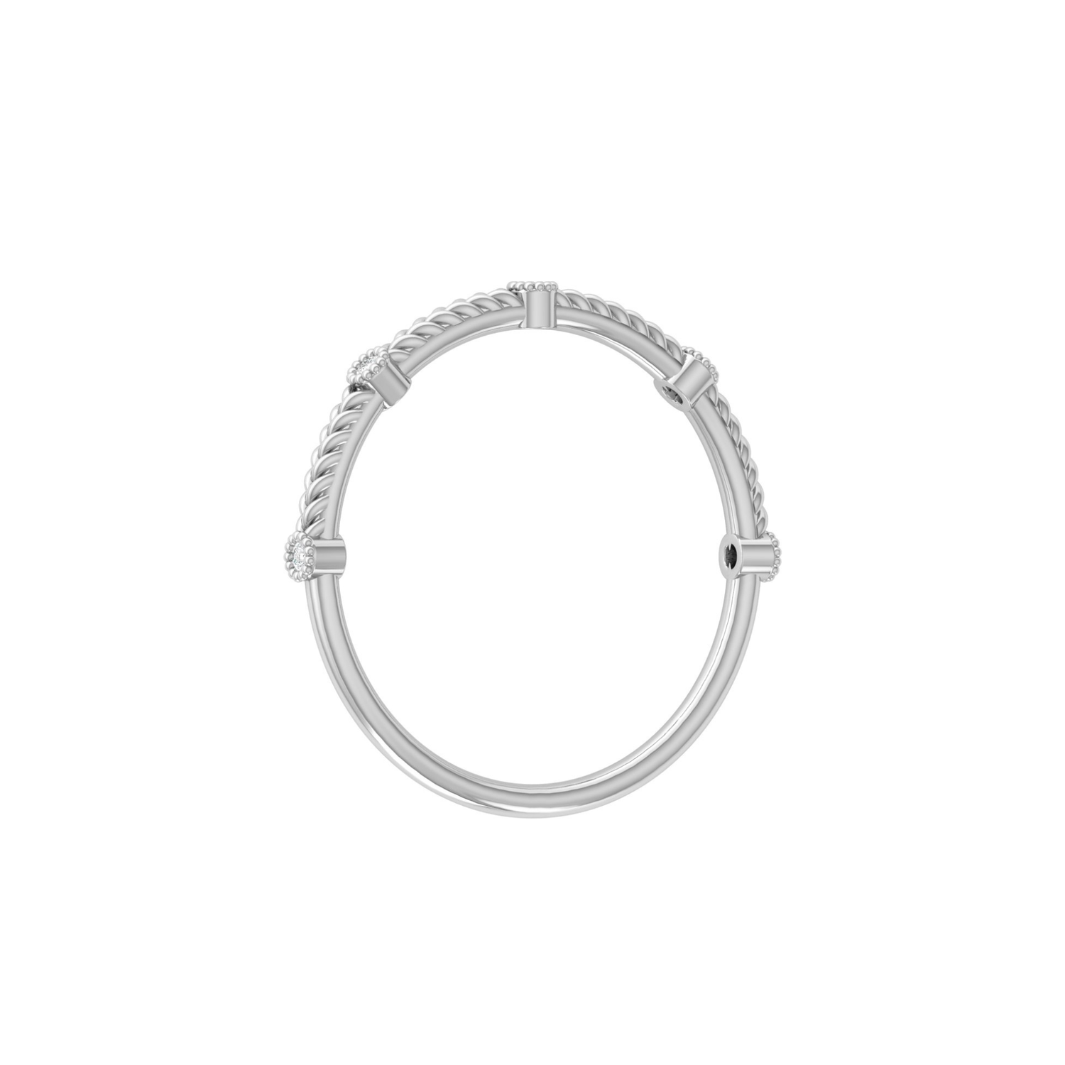 Harvest Vine Platinum Plated Lab Grown Diamond Ring