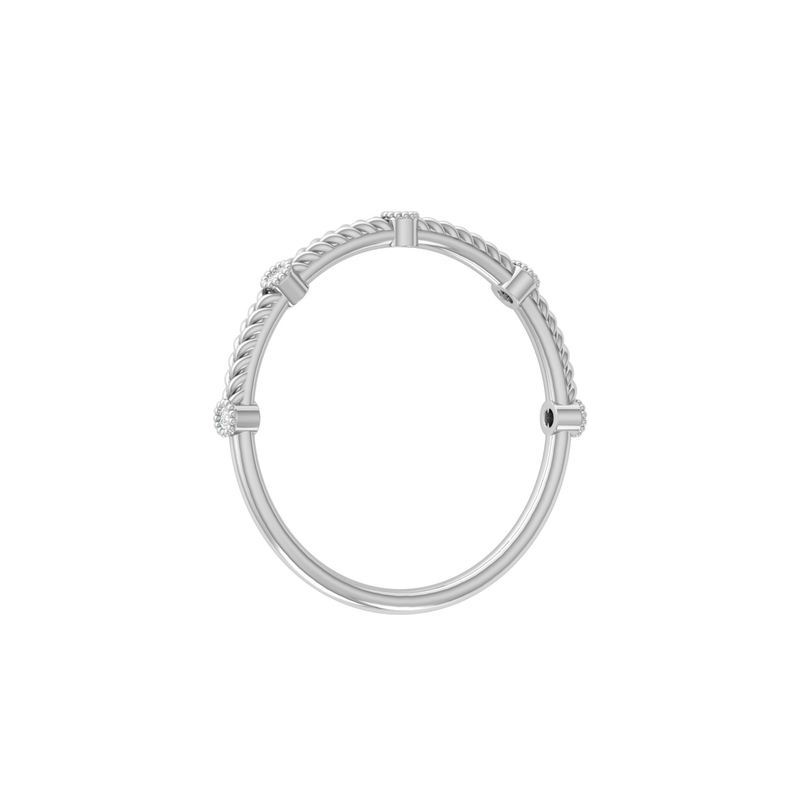 Harvest Vine Platinum Plated Lab Grown Diamond Ring