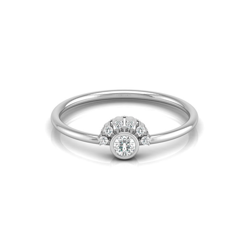 Morning Bloom Platinum Plated Lab Grown Diamond Ring